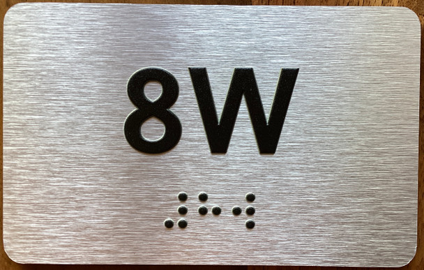 Apartment Number 8W Sign