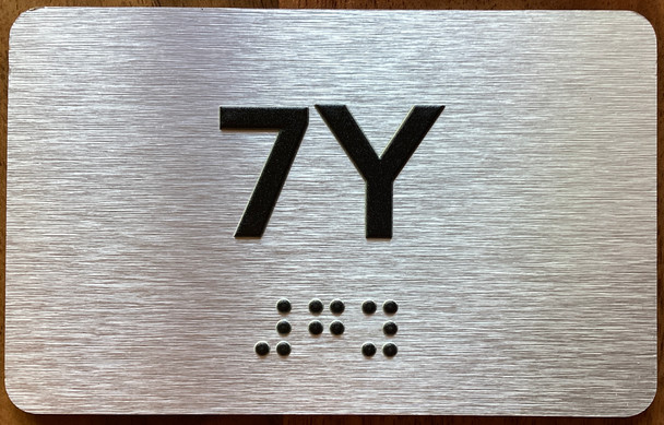 Apartment Number 7Y Sign