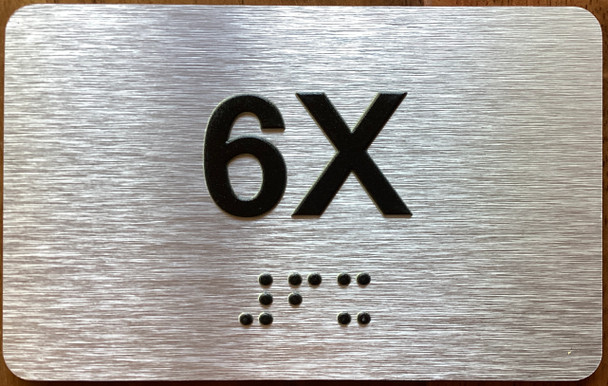 Apartment number 6X Sign