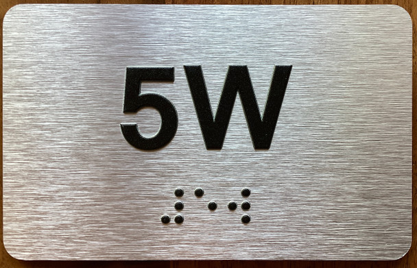 Apartment Number 5W Sign