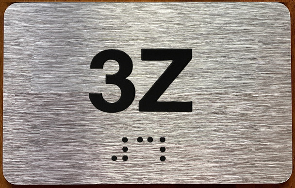 Apartment Number 3Z Sign