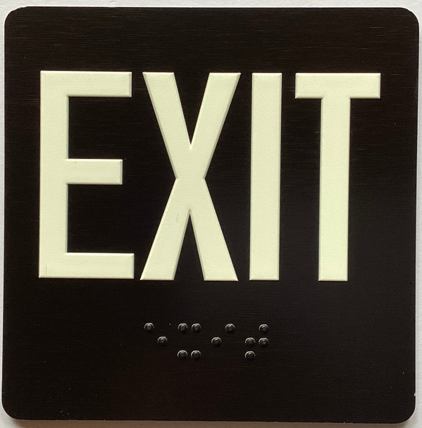 Exit Level Sign Elevator Jamb Plate Sign