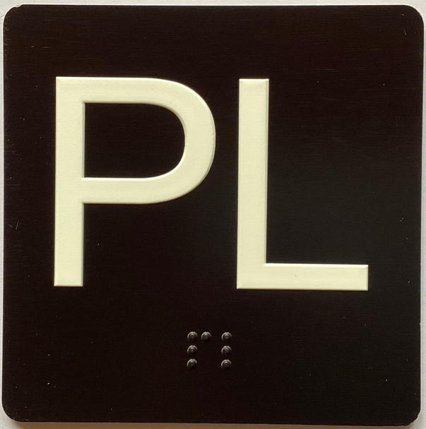 PL Sign with Raised Letters Sign