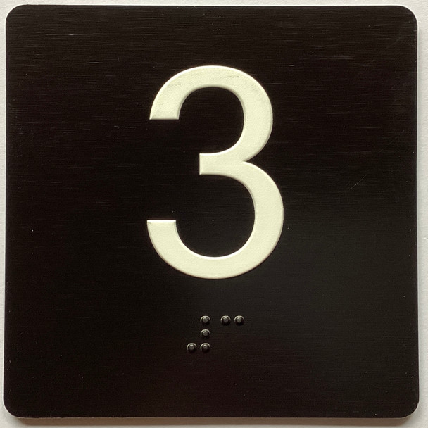 3 Sign with Raised Letters Sign