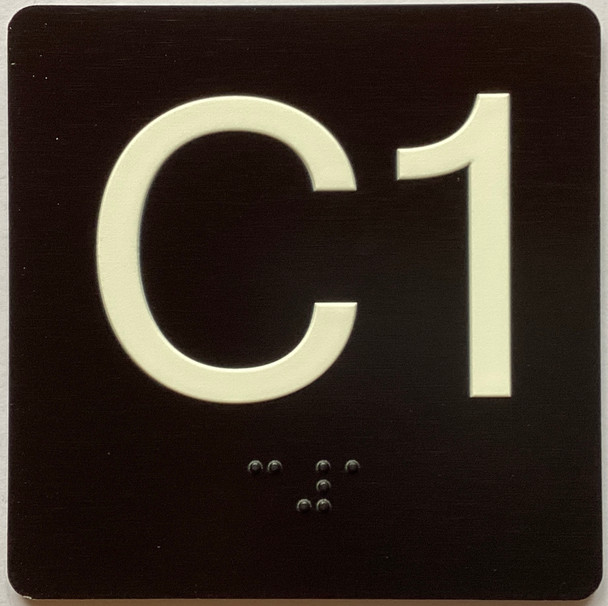 C1 Sign Elevator Jamb Plate Sign