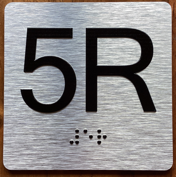 5R Elevator Jamb Plate Sign