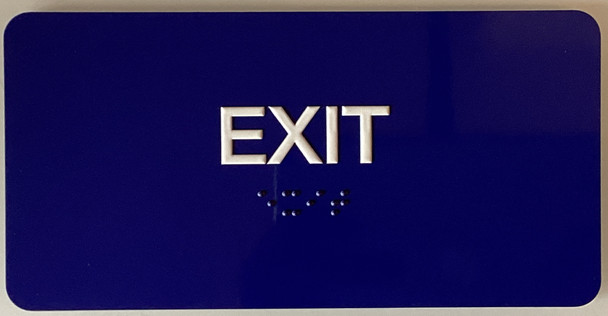 Exit With Sign with Raised Letters Hpd Sign