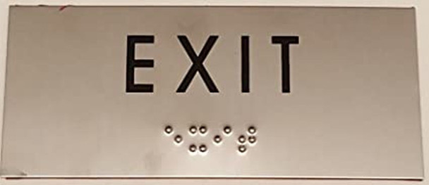 EXIT Sign -Tactile Signs STAINLESS