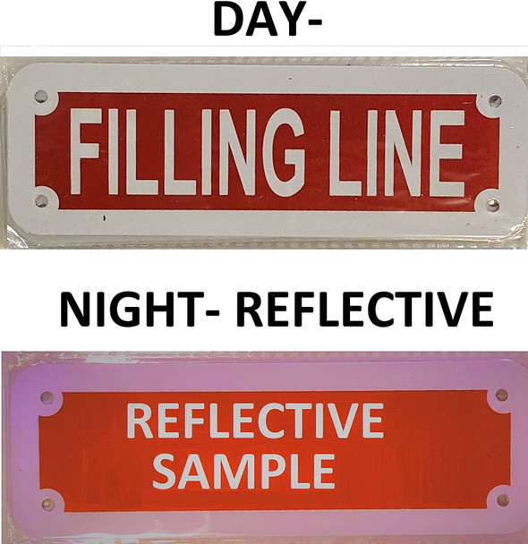 SIGNS FILLING LINE SIGN- REFLECTIVE