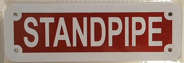 SIGNS STANDPIPE SIGN- REFLECTIVE !!! RED (ALUMINUM