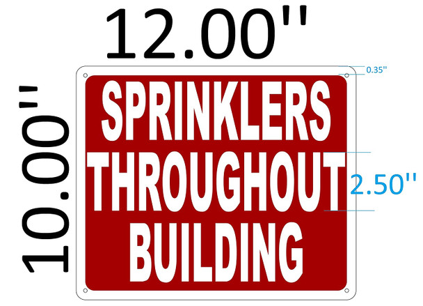 SPRINKLERS THROUGHOUT BUILDING SIGN