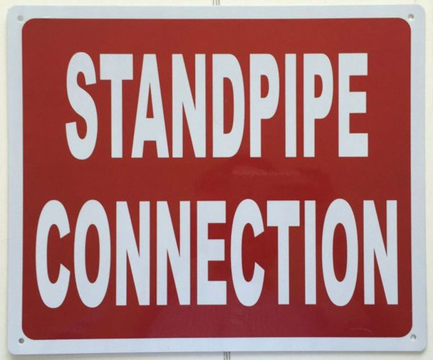 SIGNS STANDPIPE CONNECTION SIGN- REFLECTIVE