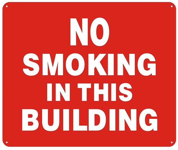 NO SMOKING IN THIS BUILDING SIGN