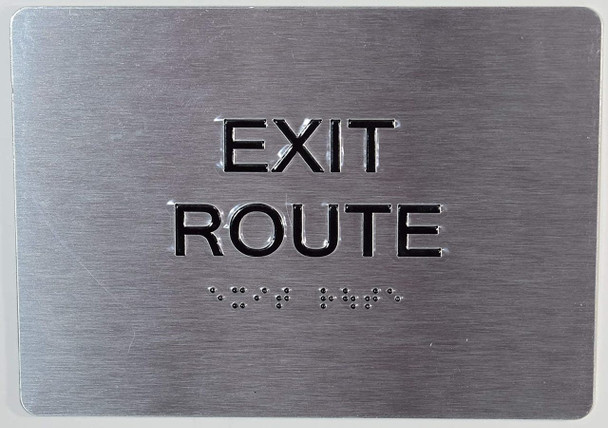 EXIT ROUTE Sign -Tactile Signs Tactile