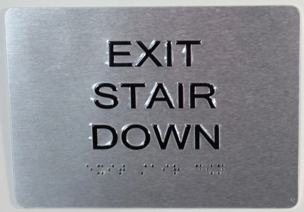 SIGNS EXIT STAIR DOWN SIGN