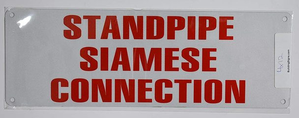 SIGNS STANDPIPE SIAMESE CONNECTION SIGN