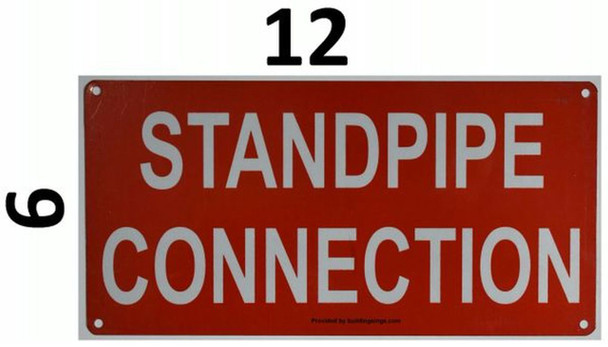 SIGNS STANDPIPE CONNECTION SIGN (ALUMINUM