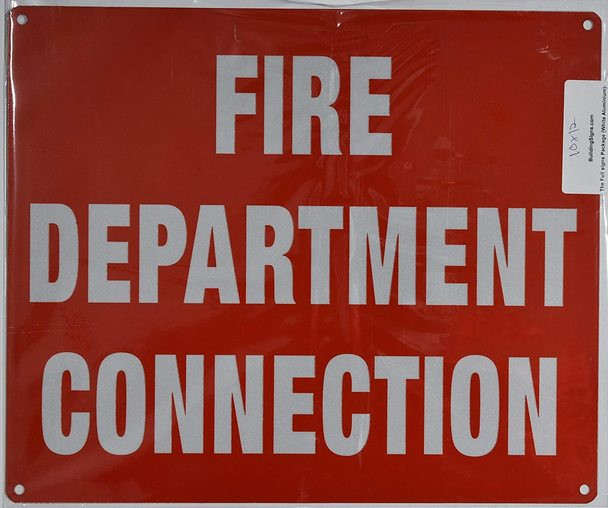 SIGNS FIRE DEPARTMENT CONNECTION SIGN (ALUMINUM SIGN