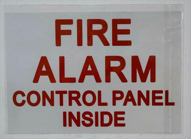 FIRE ALARM CONTROL PANEL INSIDE SIGN