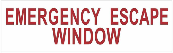 SIGNS EMERGENCY ESCAPE WINDOW SIGN-