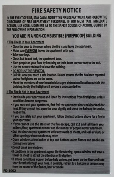 FIRE SAFETY NOTICES