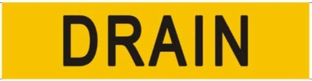 DRAIN SIGN (STICKER 2X8) (Yellow)-(ref062020)