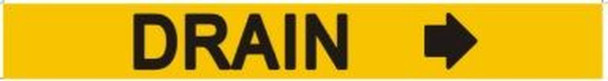 DRAIN SIGN RIGHT ARROW (STICKER 1X8)