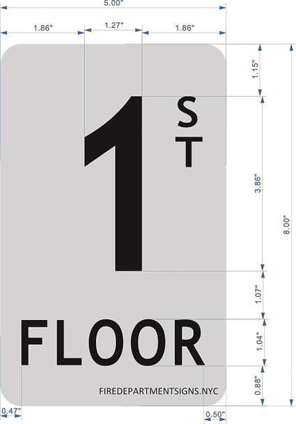 1st Floor Sign