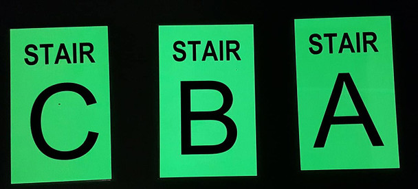 STAIR C Sign GLOW IN THE DARK