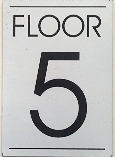 FLOOR NUMBER FIVE (5) SIGN -