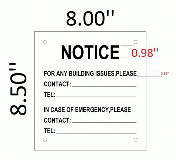 NOTICE OF BUILDING ISSUES SIGN