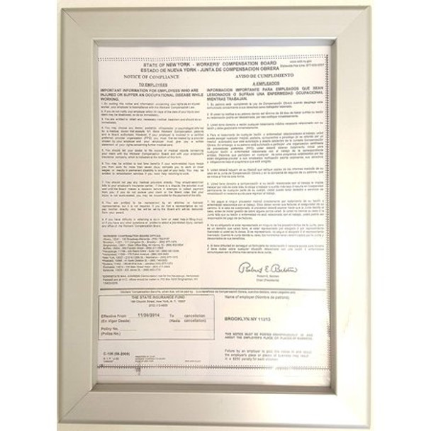 Worker's Compensation Notice Frame 8.5 x11