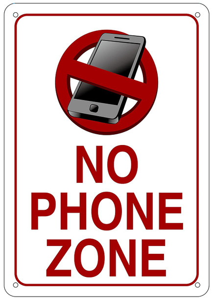NO PHONE ZONE SIGN (ALUMINUM SIGNS