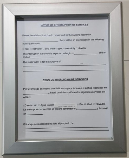 INSPECTION NOTICE FRAMES