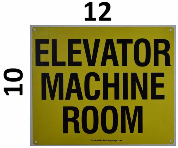 Elevator Machine Room Sign