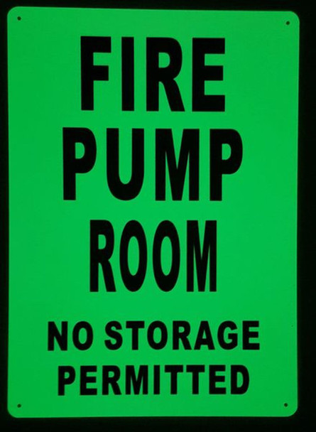 SIGNS FIRE PUMP ROOM NO