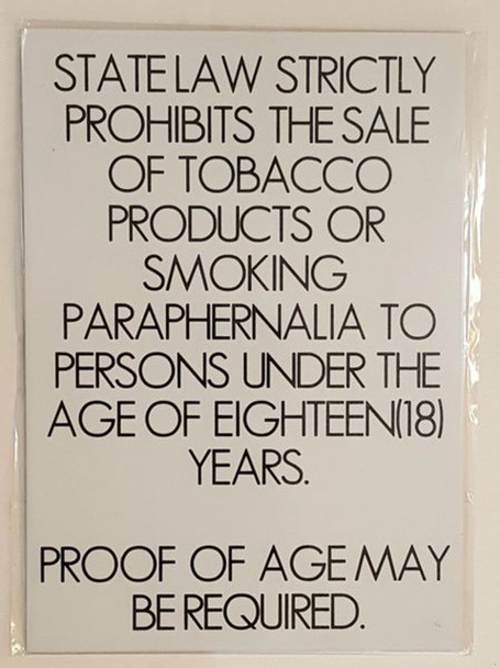 SALE OF ALCOHOL AND TOBACCO SIGNS