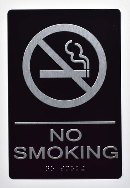 SIGNS NO SMOKING Sign -Tactile