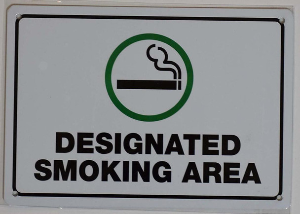 SIGNS DESIGNATED SMOKING AREA SIGN (ALUMINUM SIGNS