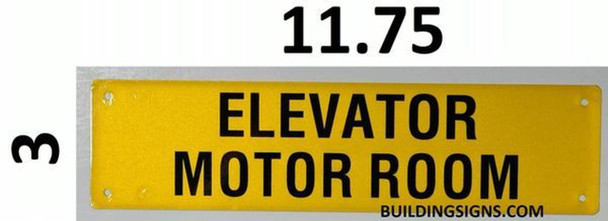 Elevator Motor Room Sign