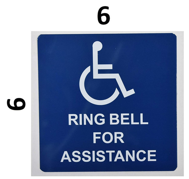 ADA Access Ring Bell for Assistance Sign