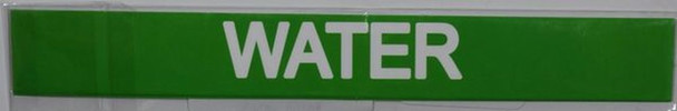 SIGNS WATER SIGN (STICKER 1X8) (GREEN)-(ref062020)
