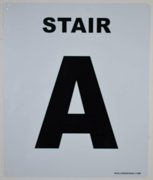 SIGNS Stair A Sign (White,