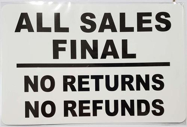 ALL SALES FINAL SIGNS