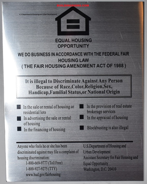 FEDERAL FAIR HOUSING SIGN