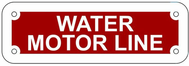 WATER MOTOR LINE SIGN- REFLECTIVE !!!