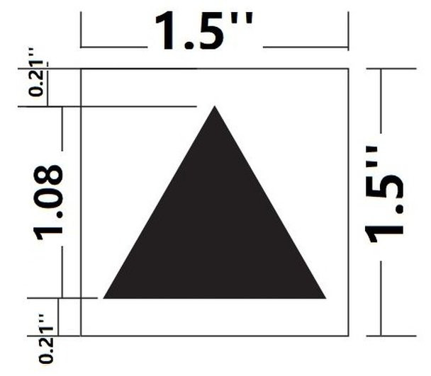 PHOTOLUMINESCENT DOOR IDENTIFICATION LETTER "Triangle" SIGN HEAVY DUTY / GLOW IN THE DARK