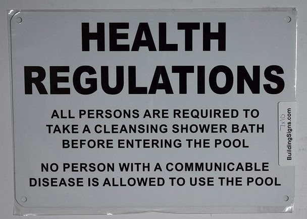 SIGNS Health REGULATIONS Required to
