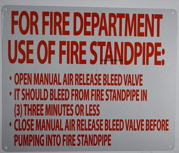 SIGNS Manual air Release Sign