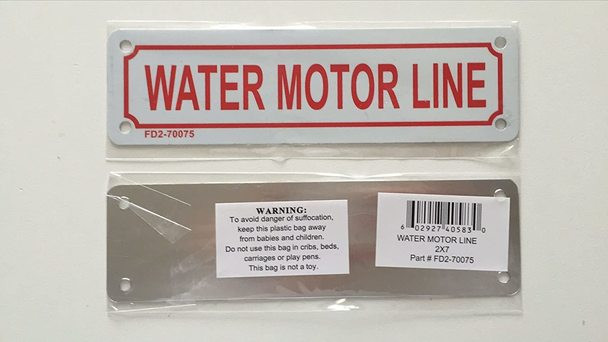 WATER MOTOR LINE SIGN ( ALUMINIUM 2X7 )